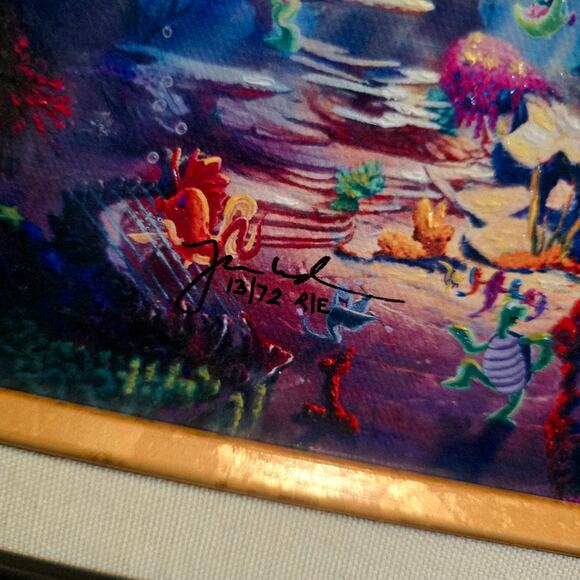 Thomas Kinkaid disney dreams collection the little mermaid 12 X 18 new 13/72 - Picture 12 of 13